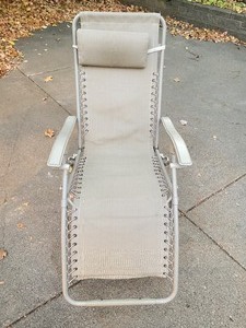 lot 117 image: Grey Tan Zero Gravity Chair