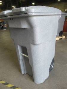 lot 202 image: Toter 64 Gal. Graystone Wheeled Secure Document Cart, CDA64-01GST