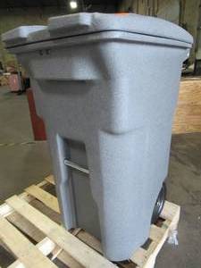 lot 203 image: Toter 64 Gal. Graystone Wheeled Secure Document Cart, CDA64-01GST,