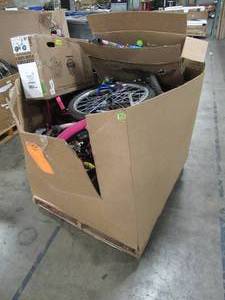 lot 207 image: WHOLESALE MIXED PALLET OF MISCELLANEOUS KIDS BICYCLE FRAMES & PARTS