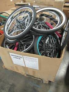 lot 212 image: WHOLESALE MIXED PALLET OF MISCELLANEOUS BICYCLE TIRES AND RIMS