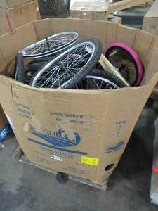 lot 214 image: WHOLESALE MIXED PALLET OF MISCELLANEOUS BICYCLE TIRES AND RIMS