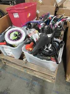 lot 217 image: WHOLESALE MIXED PALLET OF MISCELLANEOUS CHILDRENS BICYCLE PARTS