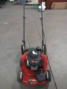 lot 11 image: Toro 22 in. Honda High Wheel Variable Speed Gas Walk Behind Self Propelled Lawn Mower 20379