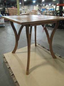 lot 232 image: Noble House (TABLE ONLY) Hermosa Teak Wood Square Outdoor Dining Table, 8114