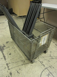 METAL STORAGE BIN, WITH MISCELLANEOUS COMPONENTS