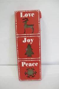 CELEBRATIONS XXM2943 LED BOX CHRISTMAS WALL DECOR, RED