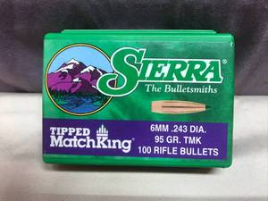 Sierra 6MM .243 95 Gr TMK Rifle Bullets