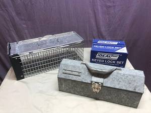 Tool Box, Live Trap & Garage Door Lock