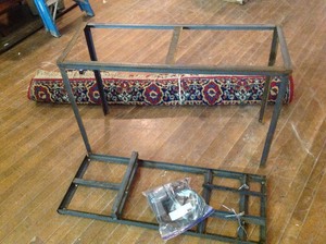 Metal Rack, Drill & Rug