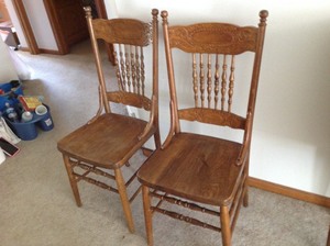 Pair of Wood Chairs