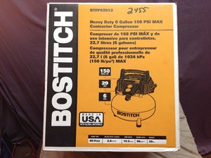 Bostitch Heavy Duty 6 Gallon 150 PSI Contractor Compressor NIB