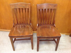 2 Solid Wood Chairs