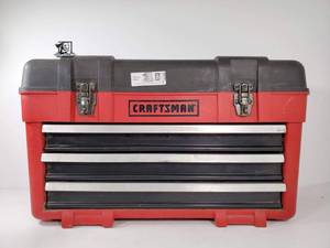 lot 046 image: 3 Drawer Craftsman Tool Case with Assorted Tools