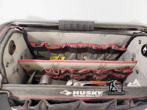 lot 295 image: Large Husky tool bag w asst of tools