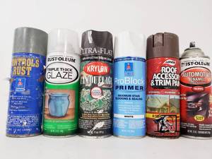 lot 374 image: Sprays (Controls Rust, Stops Rust,Glaze,Primer,Roof touch up,Camoflage)