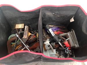 lot 221 image: Husky Canvas Tool Case With Assorted & Power Tools