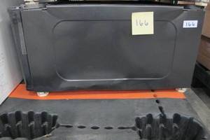 lot 166 image: Samsung 14.2 in. Fingerprint-Resistant Black Stainless Laundry Pedestal with Storage Drawer (Minor Dents & Scratches)