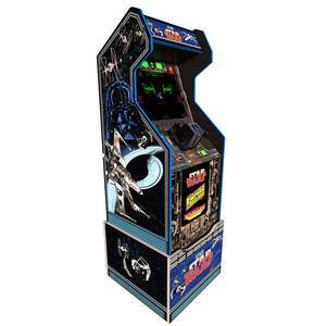 lot 5 image: Arcade1Up Star Wars Home Arcade Cabinet with Custom Riser --MISSING HARDWARE--