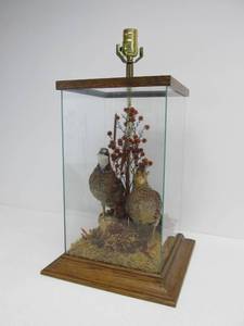 lot 12 image: Taxidermy Partridge Table Lamp