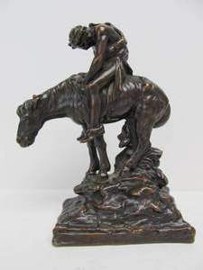 lot 32 image: Vintage 1920s Signed Beneduce Bronze Clad Sculpture
