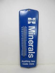 lot 49 image: Vintage Metal CENEX Gas Station Advertising Thermometer
