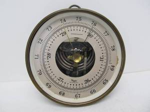lot 101 image: Nice Old Vintage TAYLOR Brass Barometer