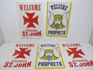 lot 185 image: Lot of 5 Vintage 1940s Era Fraternal Banners