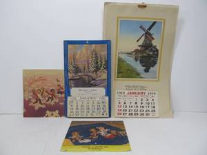 lot 187 image: Lot of 4 Vintage Advertising Calendars