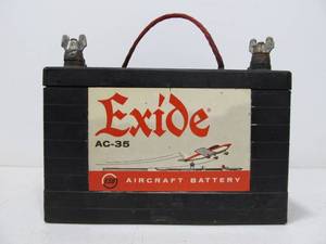 lot 197 image: Vintage Battery wExide Aircraft Battery Graphics