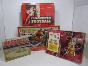 lot 132 image: Nice Group of COMPLETE Vintage Sports Themed Board Games
