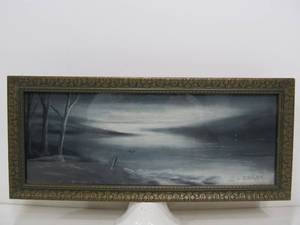 lot 273 image: Framed Signed Antique PastelChalk Painting - Signed D.W. Gent