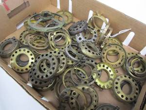 lot 160 image: Large Lot of Antique Oil Lamp Collars