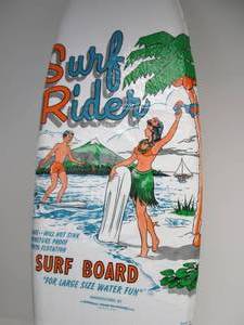 lot 164 image: Large Vintage NOS Surf Rider Foam Surf Board