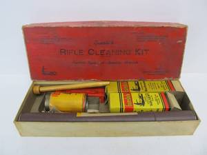 lot 183 image: Complete Old Vintage Outers GUNSLICK Gun Cleaning Kit