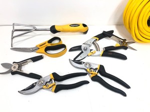 lot 325 image: Group with Reciprocating Saw Extension Cord & Yard Tools
