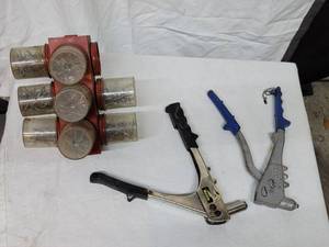 lot 64 image: Two Rivet Guns & Rivet Storage Containers