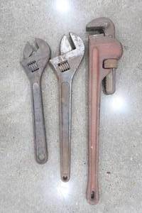 lot 22 image: 3 Heavy Duty Wrenches