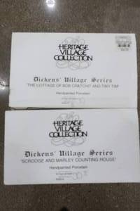 lot 45 image: Department 56 Dickens Village - Bob Cratchits Cottage  Scrooges Counting House