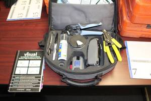 lot 8 image: Visual UniCam High Performance Tool Kit, Installation Instructions, Pan-Net Fiber Adapter Panel, Corning LANscape Pretium UniCam ST High Performance SM OS2