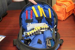 lot 15 image: Cable Tools, Wire Cutters, Splicer Tools, Soft Side Carry Bag