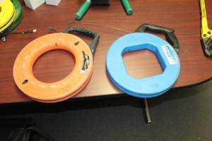 lot 32 image: Lot of (2) Ideal Tuff-Grip Pro Blued-Steel Fish Tape 240, Fish Tape