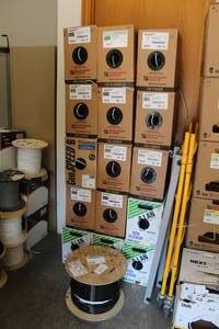 lot 68 image: Lot of (16) Cat6 Riser (15 Boxes), Cat 6 Outdoor 750 (1 Spool)