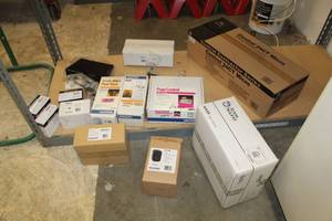lot 126 image: Paging System Components with Speakers, Power Supply, Page Controllers