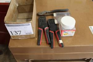 lot 137 image: Termination Tools, RJ45 Connectors, Cat6 23 AWG Connectors, Plugs