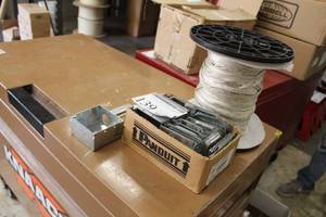 lot 139 image: Junction Boxes with Muletape Pull Rope Spool