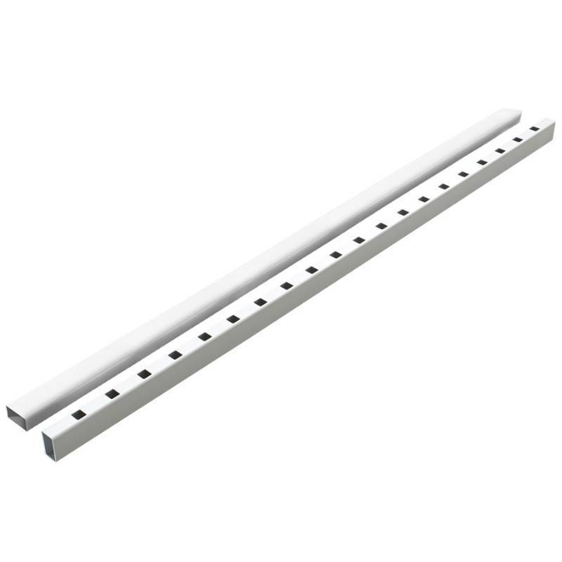 lot 108 image: Fiberon 8 Traditional White Composite Top & Bottom Deck Rail. RLPK96INFLATWH. NEW