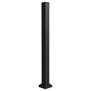 lot 477 image: Fiberon Elements 38-in Railing Black Aluminum Deck Stair Post, 961314 - NEW
