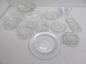 Variety of clear glassware