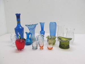 Blue glassware